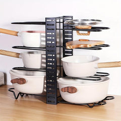 Pot And Pan Organizer For Cabinet 5 Layer Vertical Pot Cover Rack