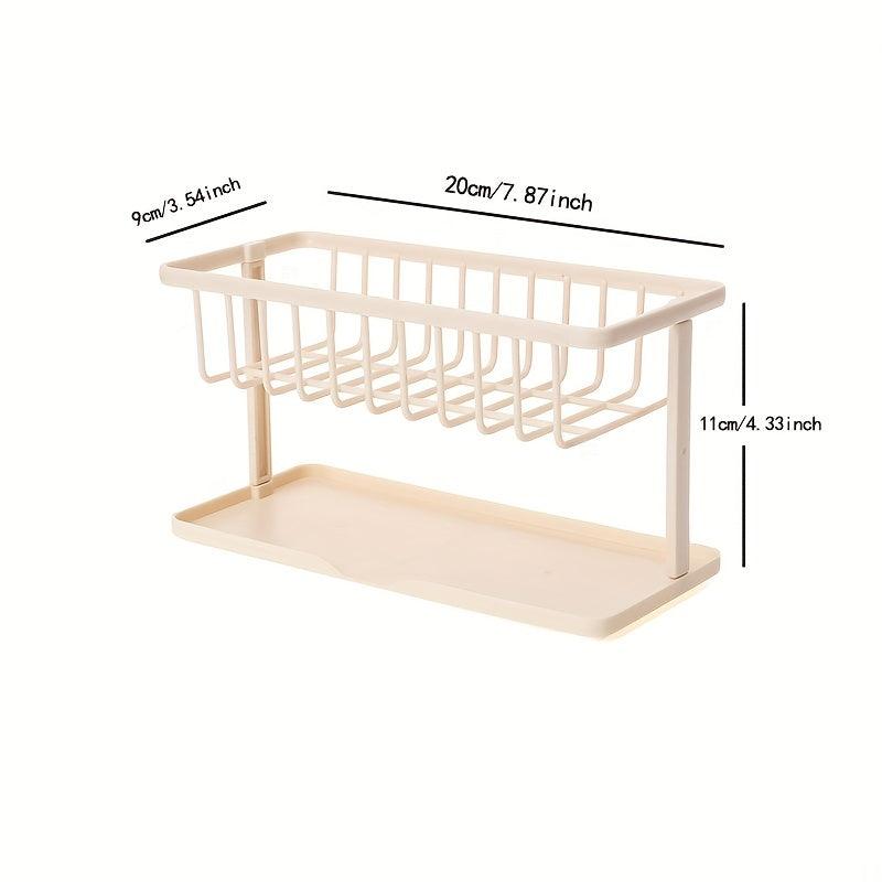 Sponge Rack with Dish Soap Storage and Cleaning Tool Basket
