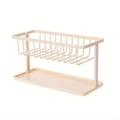 Sponge Rack with Dish Soap Storage and Cleaning Tool Basket