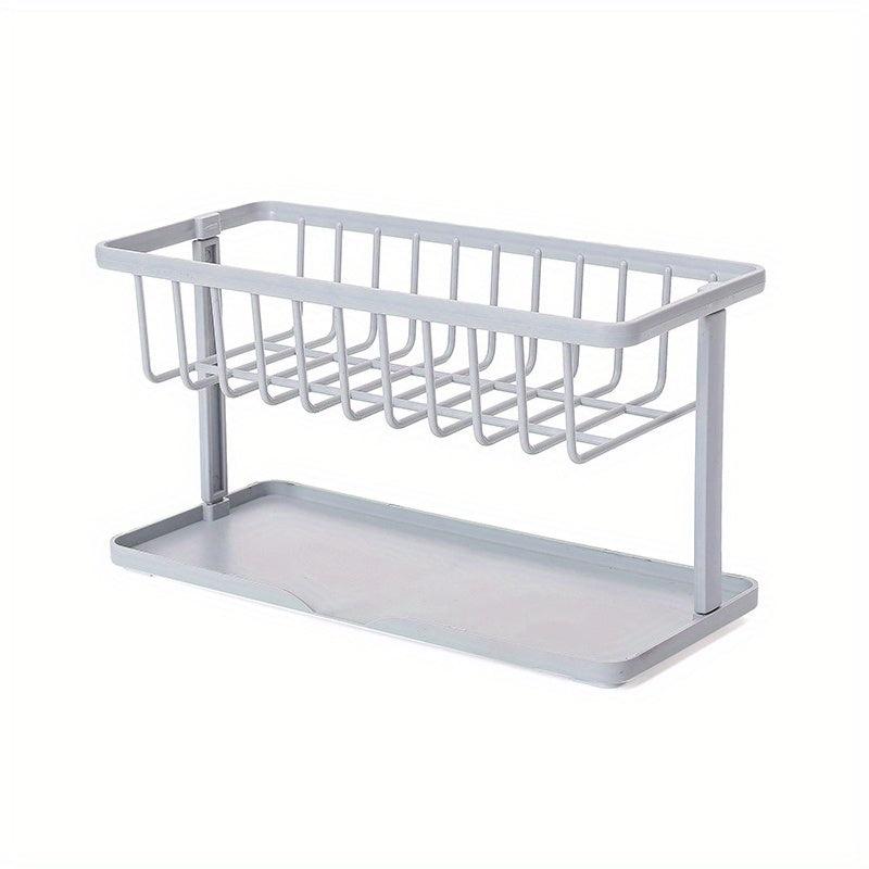 Sponge Rack with Dish Soap Storage and Cleaning Tool Basket