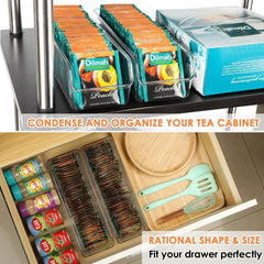 Tea Bag Organizer Tea Bag Storage Holder Clear Storage Bins For Kitchen