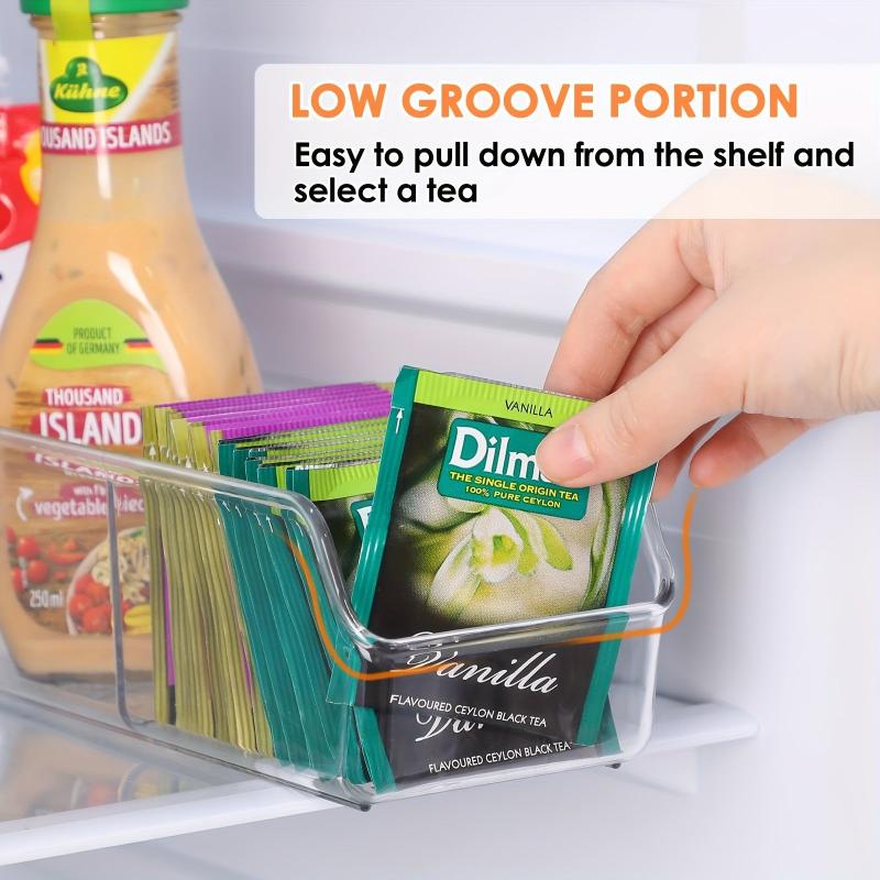 Tea Bag Organizer Tea Bag Storage Holder Clear Storage Bins For Kitchen