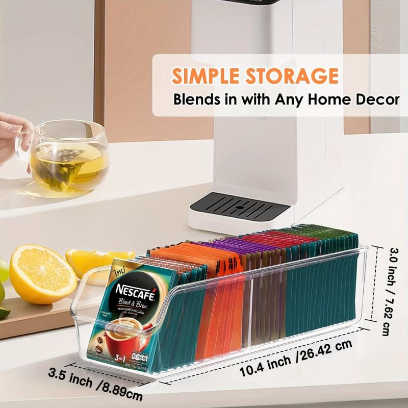 Tea Bag Organizer Tea Bag Storage Holder Clear Storage Bins For Kitchen