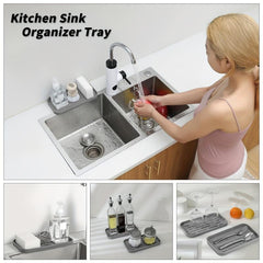 Silicone Sink Organizer Tray with Multiple Uses - Easy to Clean