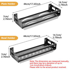 Stainless Steel Kitchen Rack with Bowl Plate Drain Spoon Wall Mounted