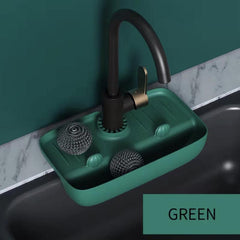 Spatter proof Drain Rack For Faucets Sponge Drain Receptacle