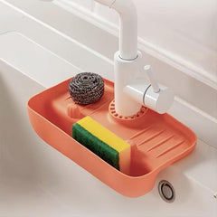 Spatter proof Drain Rack For Faucets Sponge Drain Receptacle
