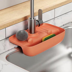 Spatter proof Drain Rack For Faucets Sponge Drain Receptacle
