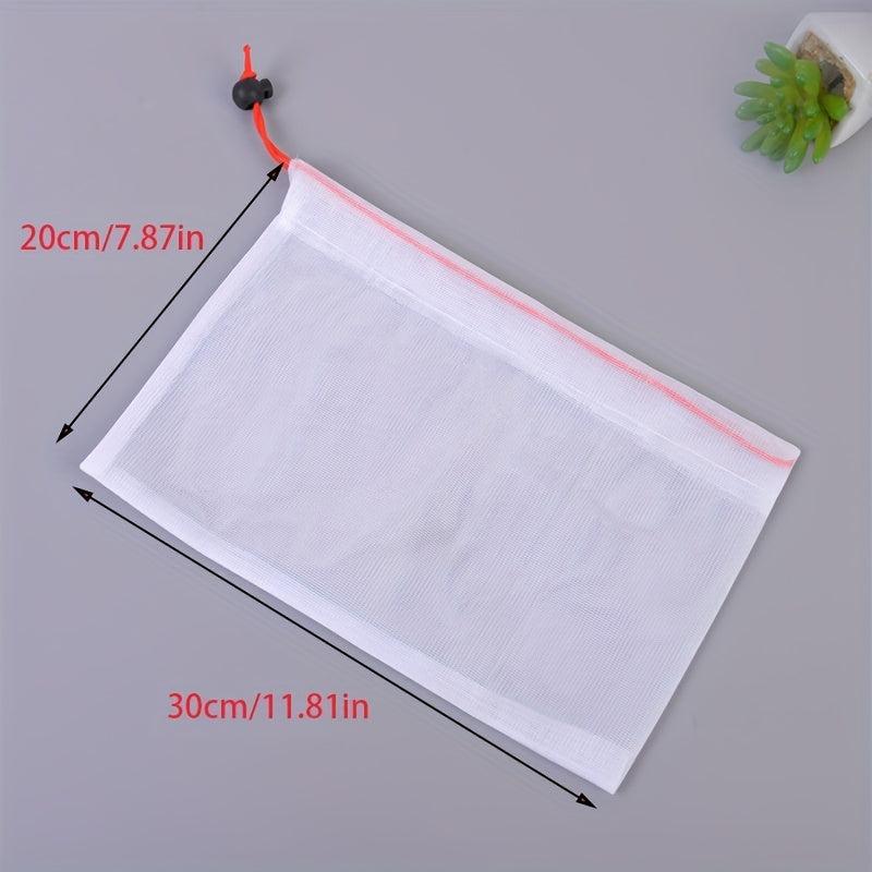 Reusable Fruit Veg Mesh Bags Drawstring Shopping Bags