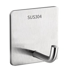 1pc Stainless Steel Punch Hook Wall Sticky Hook