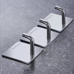 1pc Stainless Steel Punch Hook Wall Sticky Hook