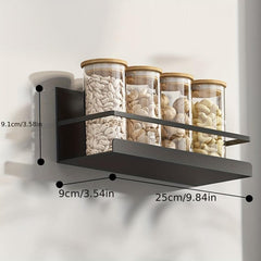 1pc Magnetic Seasoning Rack Spice Storage Rack Single Layer Refrigerator Seasoni