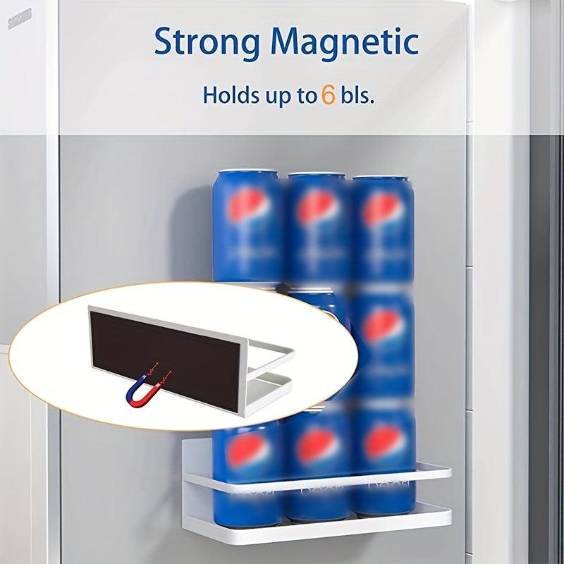 1pc Magnetic Seasoning Rack Spice Storage Rack Single Layer Refrigerator Seasoni