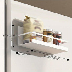 1pc Magnetic Seasoning Rack Spice Storage Rack Single Layer Refrigerator Seasoni