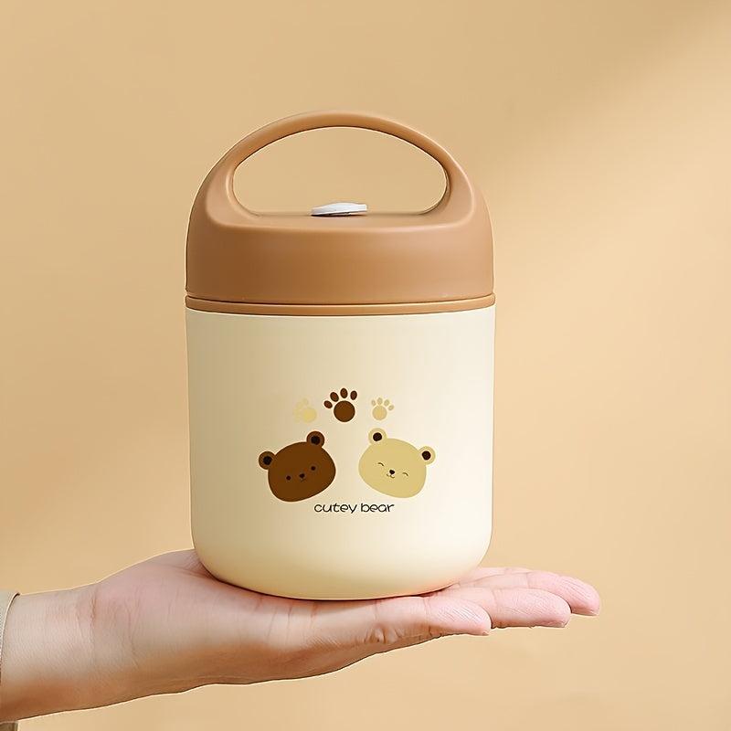 Bear Insulation Lunch Box Stainless Steel Mini Breakfast Cup