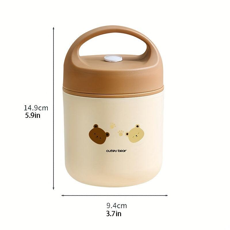 Bear Insulation Lunch Box Stainless Steel Mini Breakfast Cup