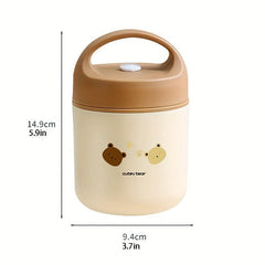 Bear Insulation Lunch Box Stainless Steel Mini Breakfast Cup
