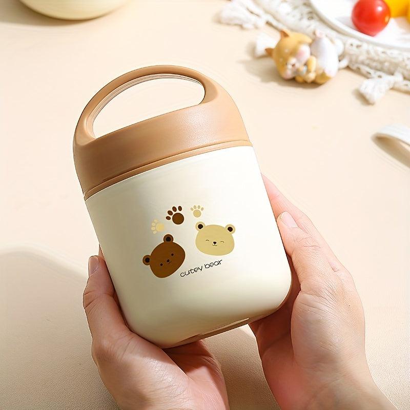 Bear Insulation Lunch Box Stainless Steel Mini Breakfast Cup