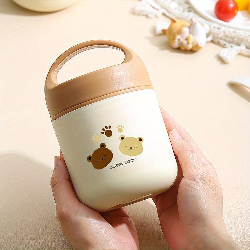 Bear Insulation Lunch Box Stainless Steel Mini Breakfast Cup