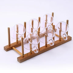 Bamboo Dish Plate Bowl Drainer Storage Cup Book Pot Lid Cutting Board Drying Rac