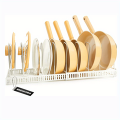 Expandable Kitchen Organizer with 12 Slots - Anti Scratch - Easy to Clean