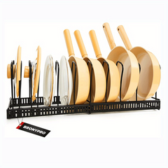 Expandable Kitchen Organizer with 12 Slots - Anti Scratch - Easy to Clean
