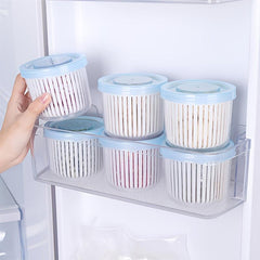 Double Layer Vegetables Sealed Keeper Fresh Storage Box Refrigerator Use