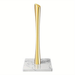 Marble Paper Towel Holder Golden Countertop Rack Standing Kitchen