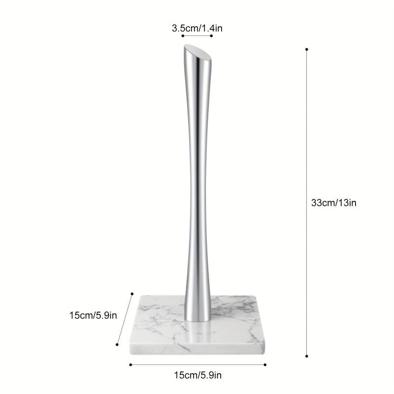 Marble Paper Towel Holder Golden Countertop Rack Standing Kitchen