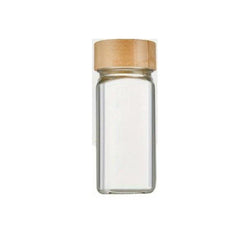 Kitchen Seasoning Jars Glass Storage Canister Holder with Bamboo Lid