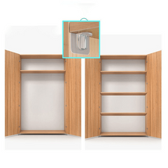 Partition Board Fixer Shelf Support Wardrobe Cabinet Paste Support Rack Shel