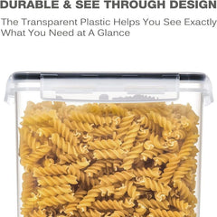 Airtight Food Storage Containers Clear Round Jars for Cereal Rice Pasta Tea Nuts