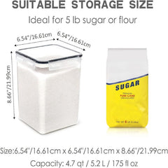 Airtight Food Storage Containers Clear Round Jars for Cereal Rice Pasta Tea Nuts