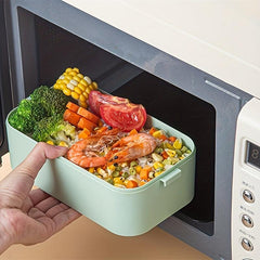 2-Layer Bento Box Insulated Food Container with Tableware Fork Spoon