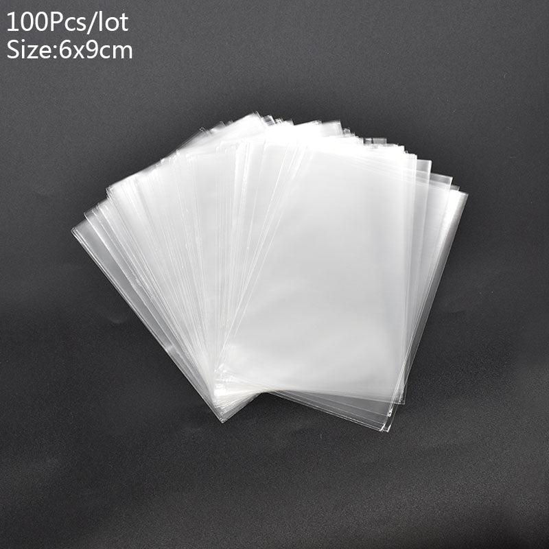 100pcs Clear Plastic Bags for Candy Lollipops Cookies