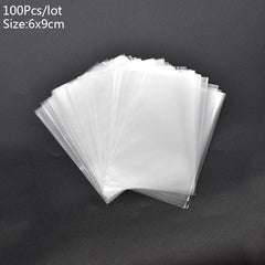 100pcs Clear Plastic Bags for Candy Lollipops Cookies