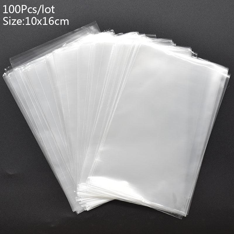 100pcs Clear Plastic Bags for Candy Lollipops Cookies