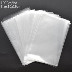 100pcs Clear Plastic Bags for Candy Lollipops Cookies