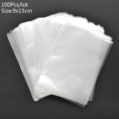 100pcs Clear Plastic Bags for Candy Lollipops Cookies