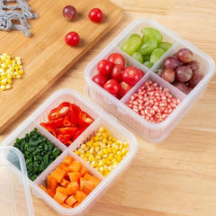 2 Layer Fresh Keeping Box with Drainage for Fruits and Vegetables