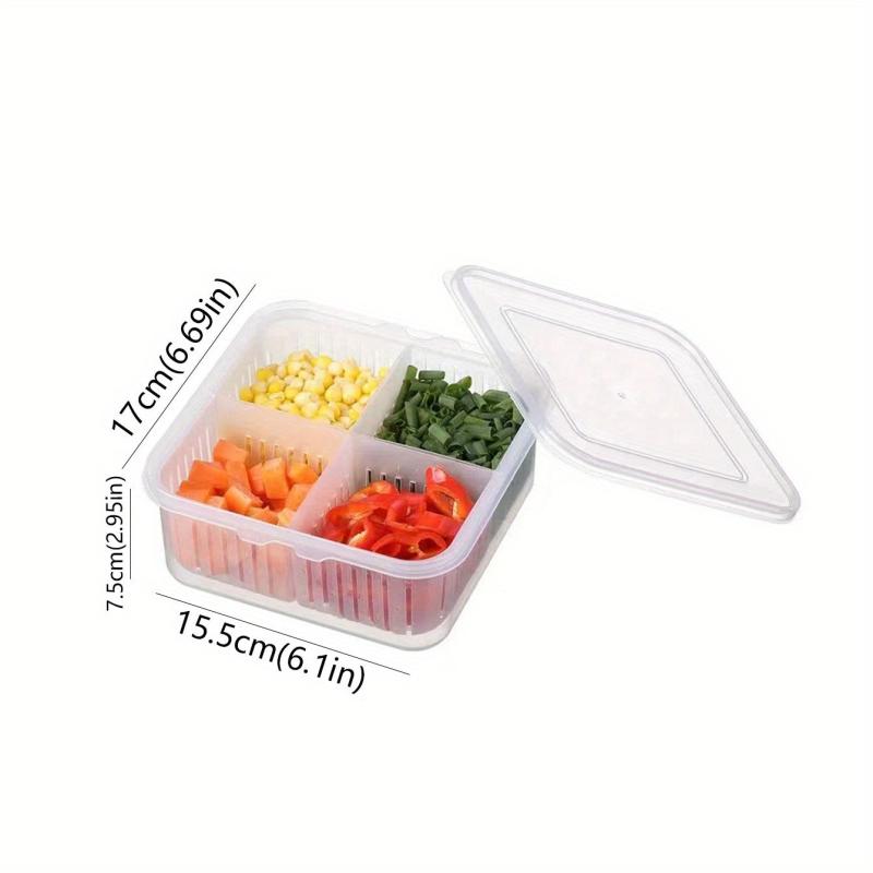2 Layer Fresh Keeping Box with Drainage for Fruits and Vegetables