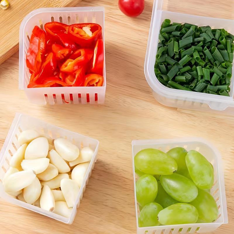 2 Layer Fresh Keeping Box with Drainage for Fruits and Vegetables
