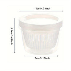 2 Layer Fresh Keeping Box with Drainage for Fruits and Vegetables