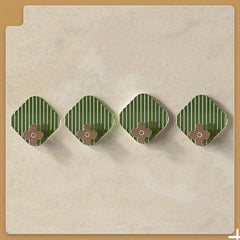 4pcs Diamond Shape Self-adhesive Bathroom Kitchen Door Hooks