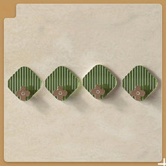4pcs Diamond Shape Self-adhesive Bathroom Kitchen Door Hooks