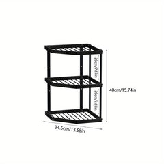 Corner Display Rack 3 layer Pot Rack Storage Organizer