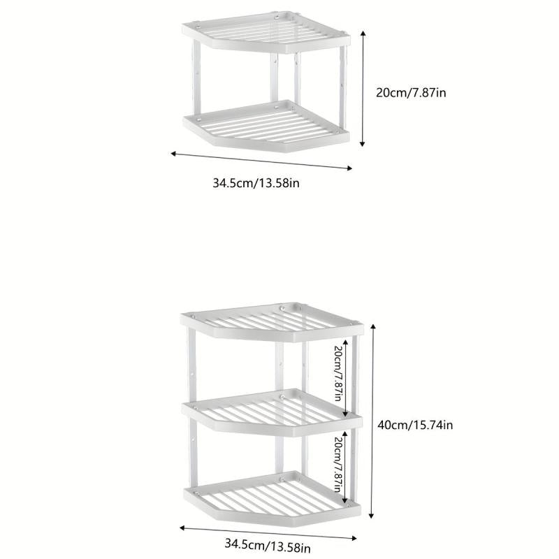 Corner Display Rack 3 layer Pot Rack Storage Organizer