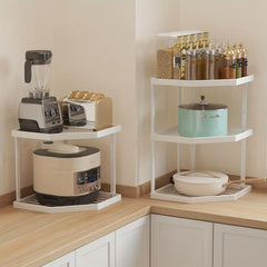 Corner Display Rack 3 layer Pot Rack Storage Organizer