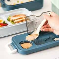 2-Layer Bento Box Set for Adults Teens w/ Cutlery Leak Proof Lunch