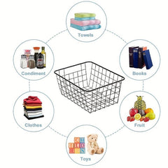 2pcs Wire Storage Baskets Household - Make Life Tidier